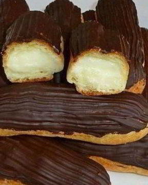 Заварные эклеры со сливочным кремом