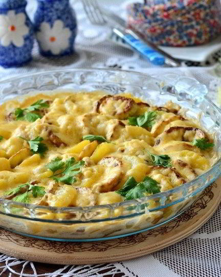Рецепт картофельной запеканки с кабачком