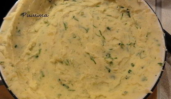 картофельная запеканка с мясной начинкой