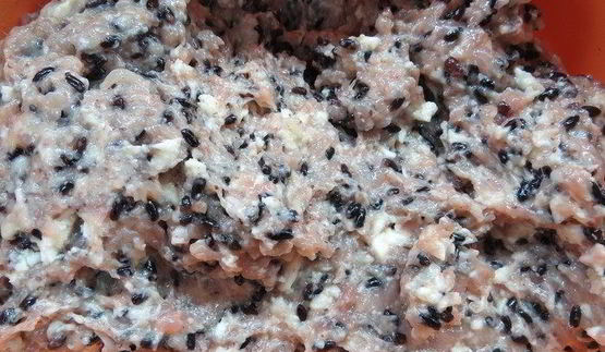 куриная запеканка с черным рисом