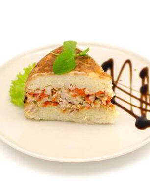 Рисовая запеканка с индейкой в мультиварке