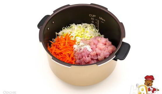 рисовая запеканка с индейкой в мультиварке