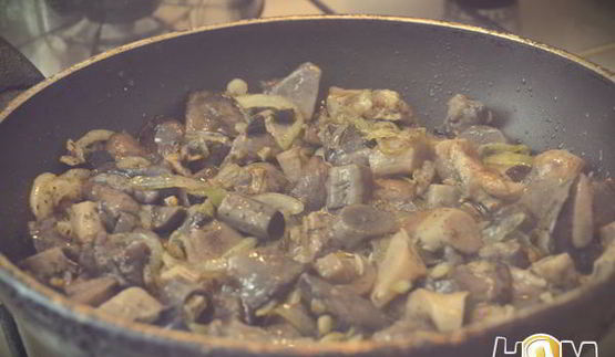 сливочно-сырная запеканка с грибами и картофелем