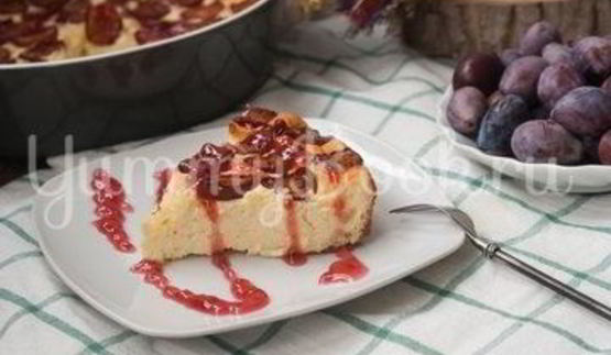 творожная запеканка со сливами