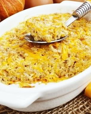 Тыквенная запеканка с яблоком