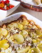 Запеканка из кабачков и картофеля с фаршем