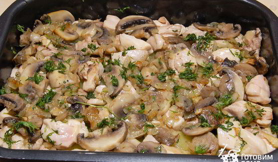 запеканка из курицы с картофелем