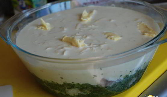 запеканка из рыбы и шпината