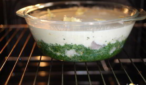 запеканка из рыбы и шпината