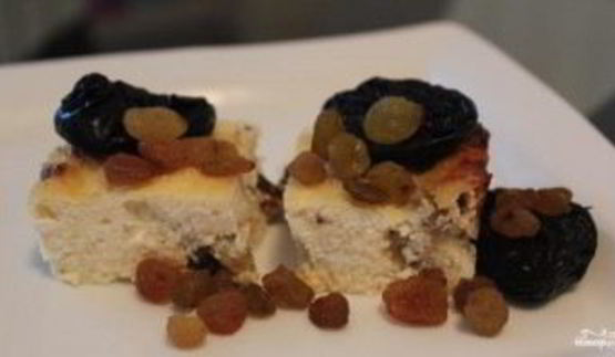 запеканка из творога с сухофруктами
