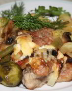 Запеканка Радуга с мясом, картофелем и овощами