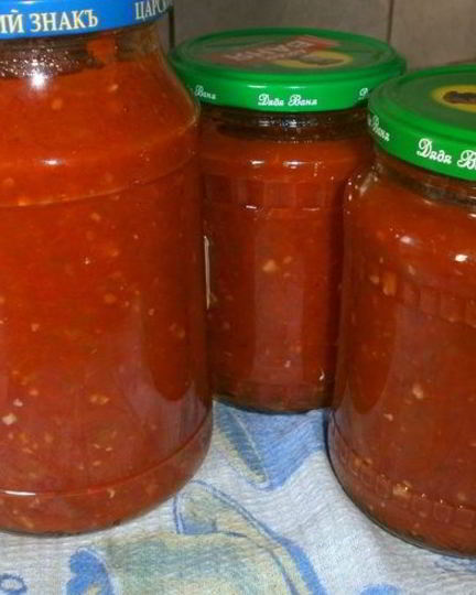 Рецепт аджики с хреном и помидорами