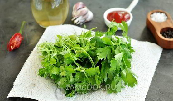 аджика с кинзой