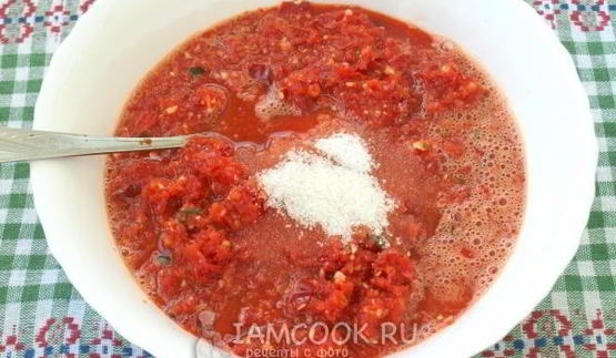 аджика сырая из красного перца