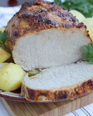 Карбонад варено-печеный в аджике