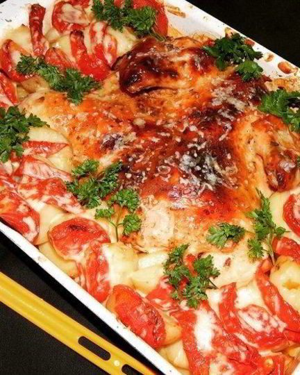 Рецепт курицы в аджике с овощами