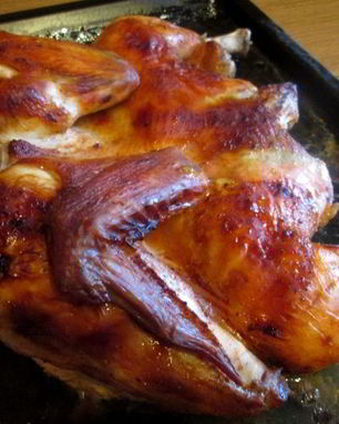 Курица в духовке с аджикой