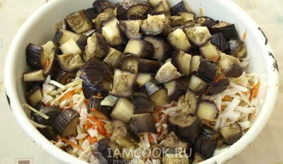 баклажаны с капустой на зиму