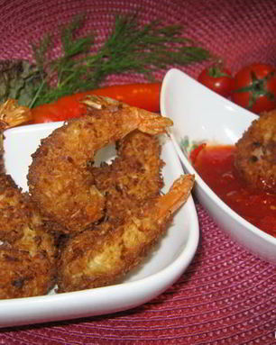 Креветки кокосовые с острым джемом