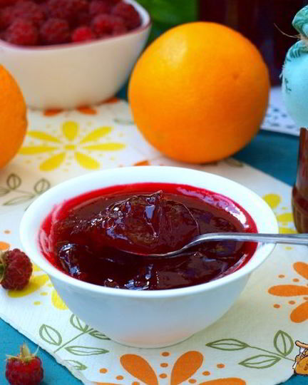 Рецепт малинового джема с апельсином
