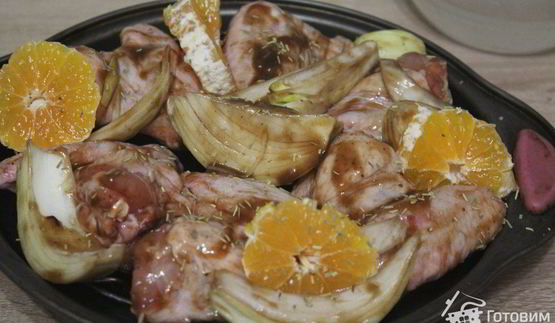 пикантные куриные крылышки в маринаде барбекю с джемом глинтвейн