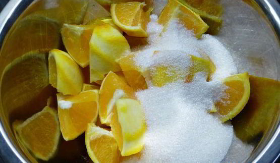 янтарный джем из апельсинов и лимонов