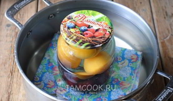 абрикосово-вишневый компот на зиму