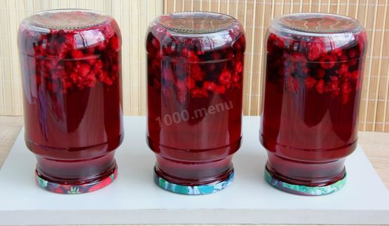 компот из ирги и малины на зиму