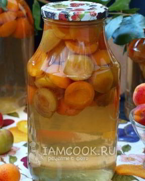 Компот из сливы и абрикоса на зиму