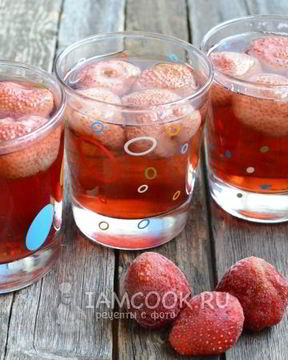 Компот из замороженной клубники
