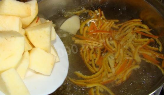 мандариновый компот из мандарин и яблок на зиму