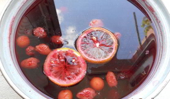 ягодный компот с лимоном