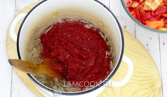 лечо из перца, помидоров и лука