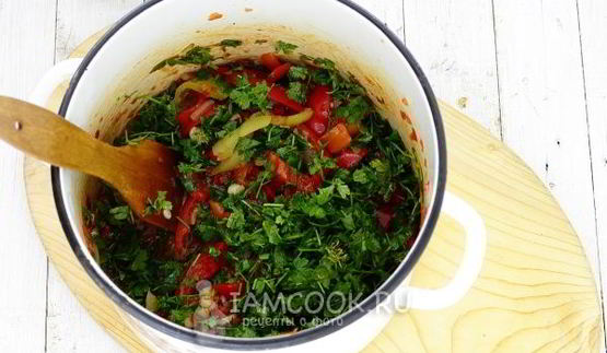 лечо из перца, помидоров и лука