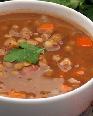 Лечо с чечевицей