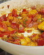 Лечо с копченостями