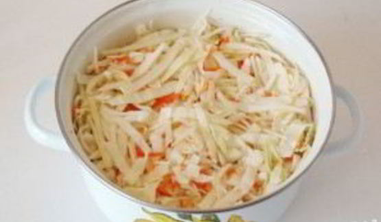 маринованная капуста с луком и морковью