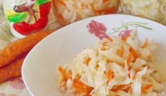 маринованная капуста с луком и морковью