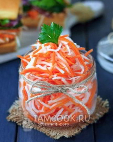 Рецепт маринованной моркови с дайконом по-вьетнамски