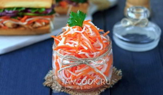 маринованная морковь с дайконом по-вьетнамски