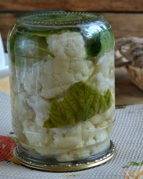 Маринованная цветная капуста на зиму без стерилизации