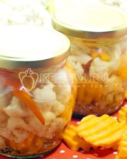 Рецепт маринованной цветной капусты с морковью