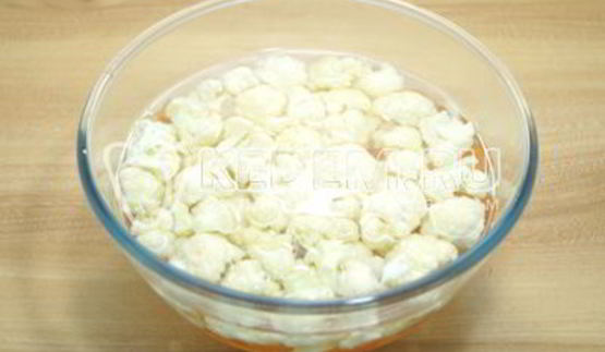 маринованная цветная капуста с морковью