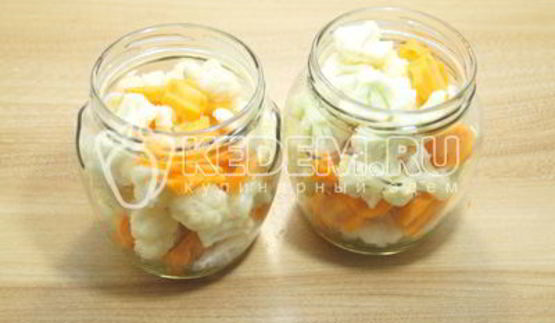 маринованная цветная капуста с морковью