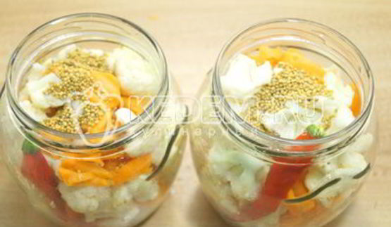 маринованная цветная капуста с морковью