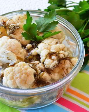 Маринованная цветная капуста в микроволновке