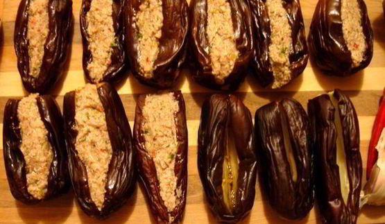 маринованные баклажаны с ореховой начинкой