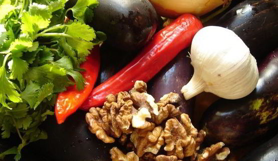 маринованные баклажаны с ореховой начинкой