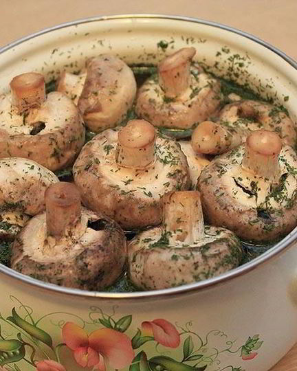 Рецепт маринованных шампиньонов для шашлыка