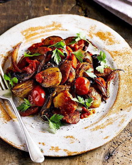 Рецепт молодого картофеля с маринованным перцем